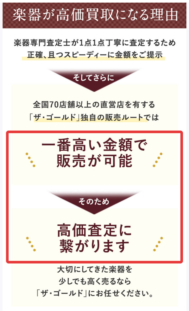 ザ・ゴールドの高値買取の理由